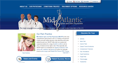 Desktop Screenshot of midatlanticspine.com