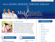 Tablet Screenshot of midatlanticspine.com